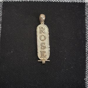 Sterling silver Vintage Cartouche ROSE from Turkey